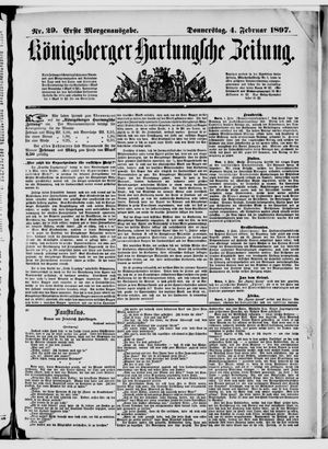 Königsberger Hartungsche Zeitung vom 04.02.1897