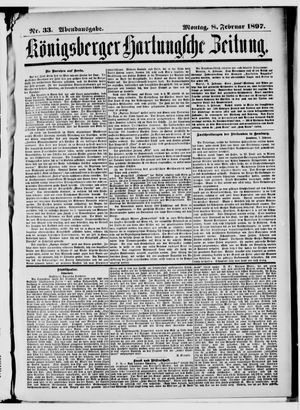 Königsberger Hartungsche Zeitung vom 08.02.1897