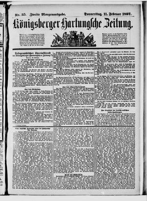 Königsberger Hartungsche Zeitung vom 11.02.1897