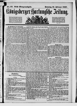Königsberger Hartungsche Zeitung vom 21.02.1897
