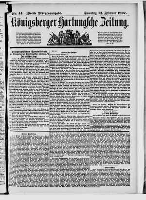 Königsberger Hartungsche Zeitung vom 21.02.1897