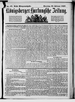 Königsberger Hartungsche Zeitung vom 23.02.1897