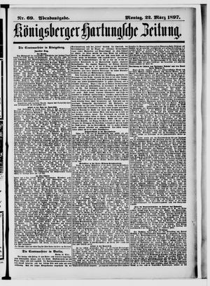 Königsberger Hartungsche Zeitung on Mar 22, 1897