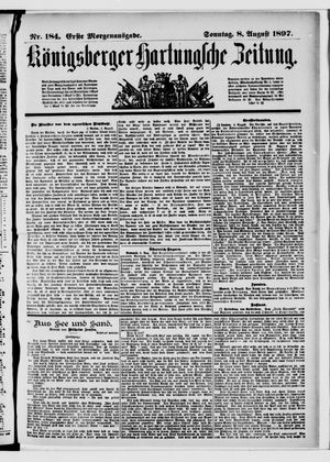 Königsberger Hartungsche Zeitung vom 08.08.1897