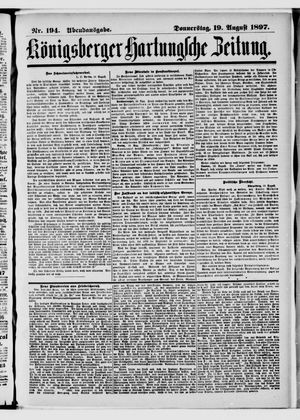 Königsberger Hartungsche Zeitung vom 19.08.1897