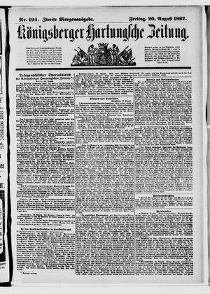 Königsberger Hartungsche Zeitung vom 20.08.1897