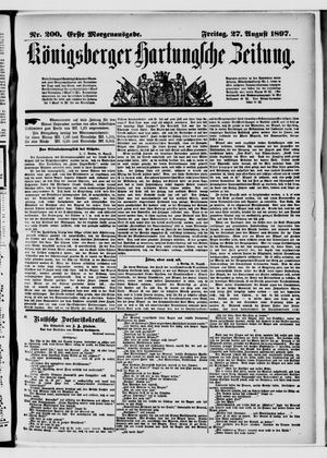 Königsberger Hartungsche Zeitung on Aug 27, 1897