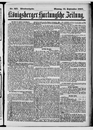 Königsberger Hartungsche Zeitung on Sep 13, 1897