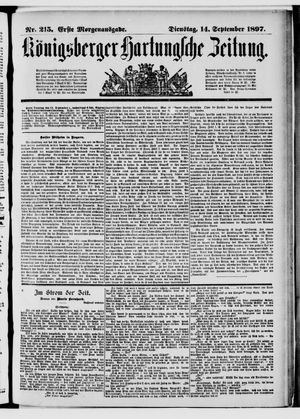 Königsberger Hartungsche Zeitung vom 14.09.1897