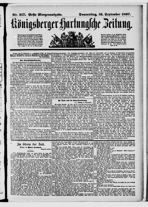 Königsberger Hartungsche Zeitung vom 16.09.1897