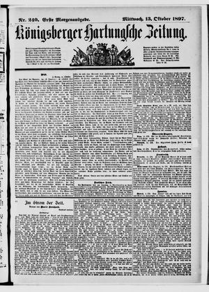 Königsberger Hartungsche Zeitung vom 13.10.1897