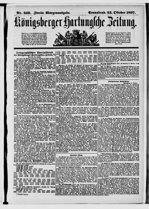 Königsberger Hartungsche Zeitung vom 23.10.1897