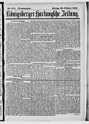 Königsberger Hartungsche Zeitung on Oct 29, 1897