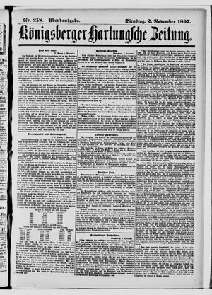 Königsberger Hartungsche Zeitung vom 02.11.1897