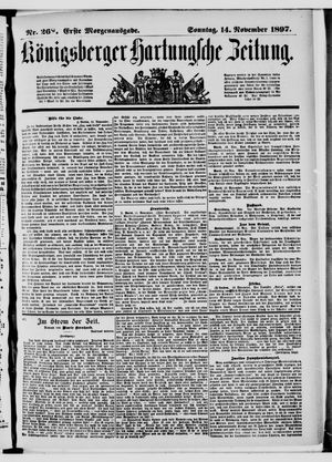 Königsberger Hartungsche Zeitung on Nov 14, 1897