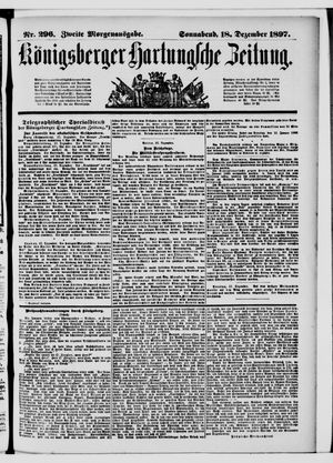 Königsberger Hartungsche Zeitung vom 18.12.1897