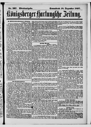 Königsberger Hartungsche Zeitung vom 18.12.1897