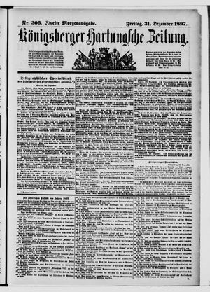 Königsberger Hartungsche Zeitung vom 31.12.1897