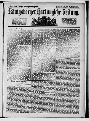 Königsberger Hartungsche Zeitung vom 09.07.1898