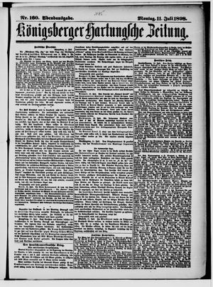 Königsberger Hartungsche Zeitung vom 11.07.1898