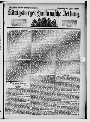 Königsberger Hartungsche Zeitung vom 17.07.1898