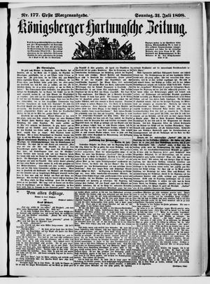 Königsberger Hartungsche Zeitung vom 31.07.1898