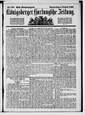 Königsberger Hartungsche Zeitung vom 04.08.1898