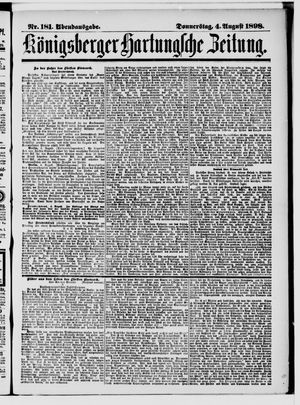 Königsberger Hartungsche Zeitung vom 04.08.1898