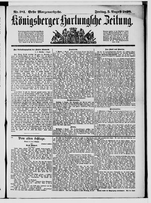 Königsberger Hartungsche Zeitung vom 05.08.1898