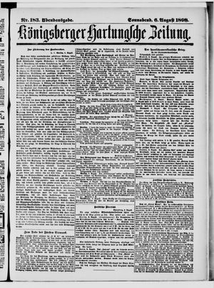 Königsberger Hartungsche Zeitung vom 06.08.1898