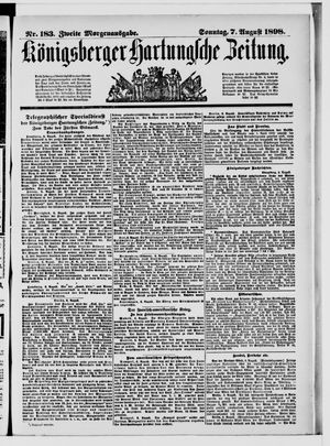 Königsberger Hartungsche Zeitung vom 07.08.1898