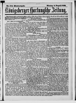 Königsberger Hartungsche Zeitung vom 08.08.1898