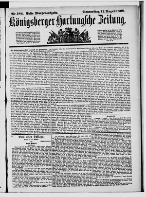 Königsberger Hartungsche Zeitung vom 11.08.1898