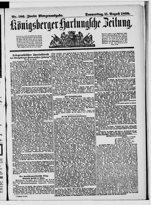 Königsberger Hartungsche Zeitung vom 11.08.1898