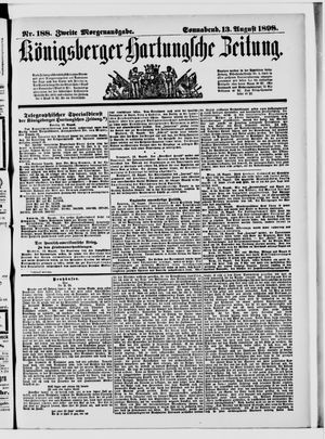 Königsberger Hartungsche Zeitung on Aug 13, 1898