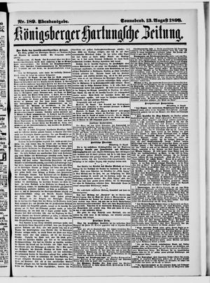 Königsberger Hartungsche Zeitung vom 13.08.1898