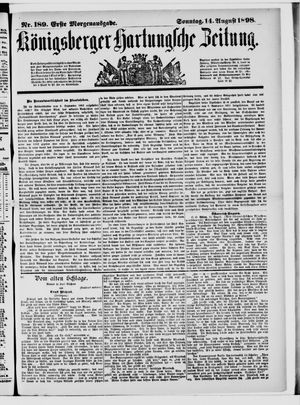 Königsberger Hartungsche Zeitung vom 14.08.1898