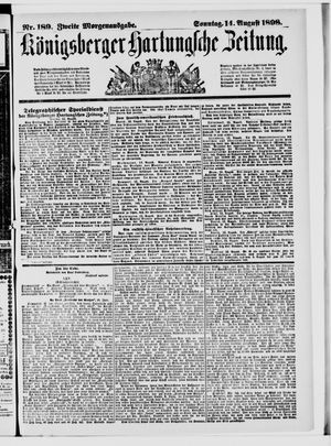 Königsberger Hartungsche Zeitung vom 14.08.1898