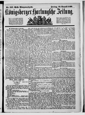 Königsberger Hartungsche Zeitung vom 19.08.1898