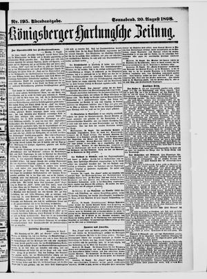Königsberger Hartungsche Zeitung vom 20.08.1898