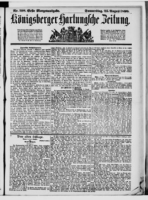 Königsberger Hartungsche Zeitung on Aug 25, 1898