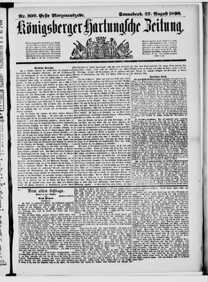 Königsberger Hartungsche Zeitung on Aug 27, 1898
