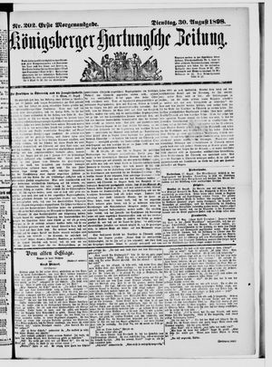 Königsberger Hartungsche Zeitung on Aug 30, 1898