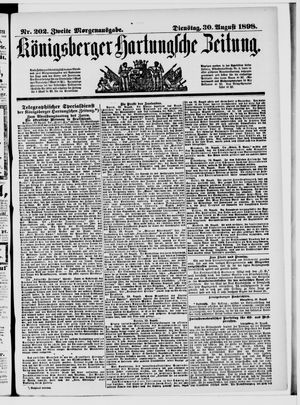 Königsberger Hartungsche Zeitung on Aug 30, 1898