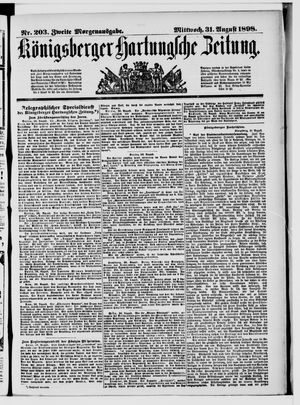 Königsberger Hartungsche Zeitung vom 31.08.1898