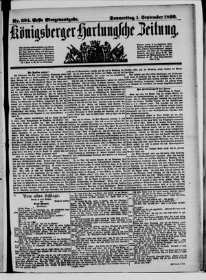 Königsberger Hartungsche Zeitung on Sep 1, 1898