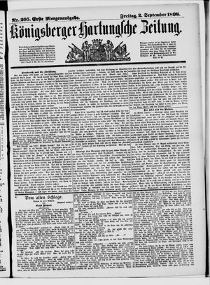 Königsberger Hartungsche Zeitung vom 02.09.1898