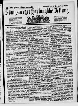 Königsberger Hartungsche Zeitung vom 03.09.1898