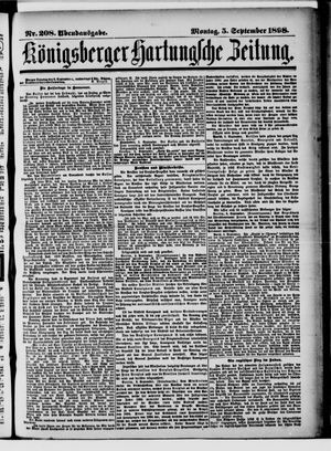 Königsberger Hartungsche Zeitung vom 05.09.1898