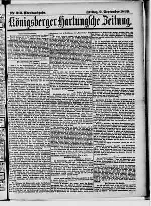 Königsberger Hartungsche Zeitung vom 09.09.1898